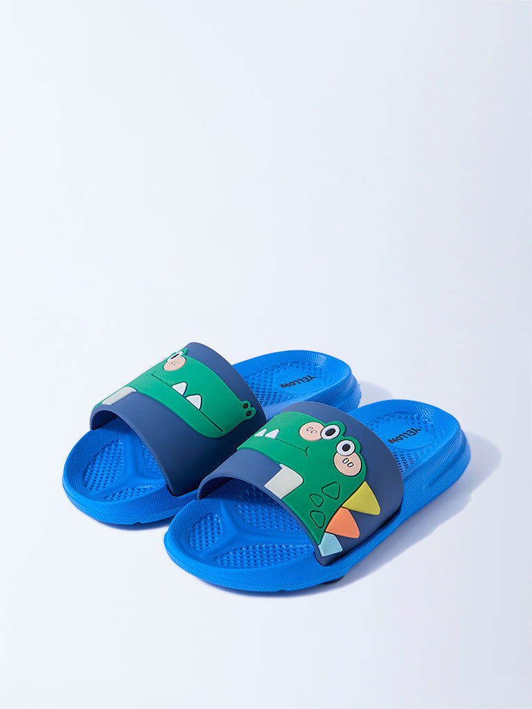 Yellow Blue Dinosaur Design Slides