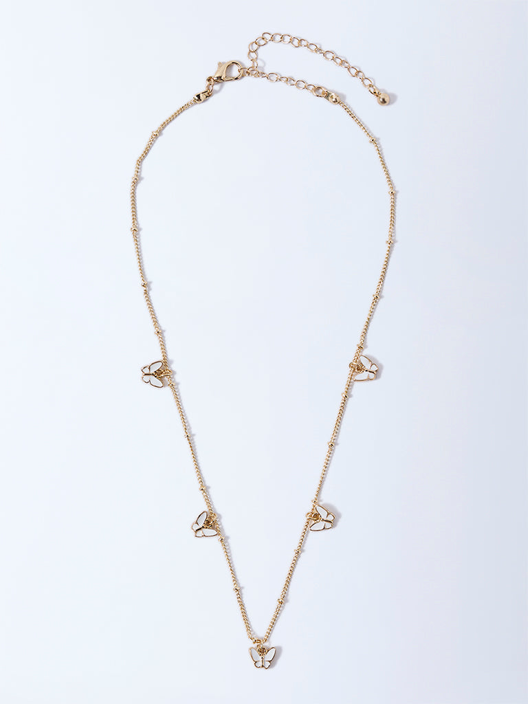 Westside Accessories Gold Butterfly Charm Necklace