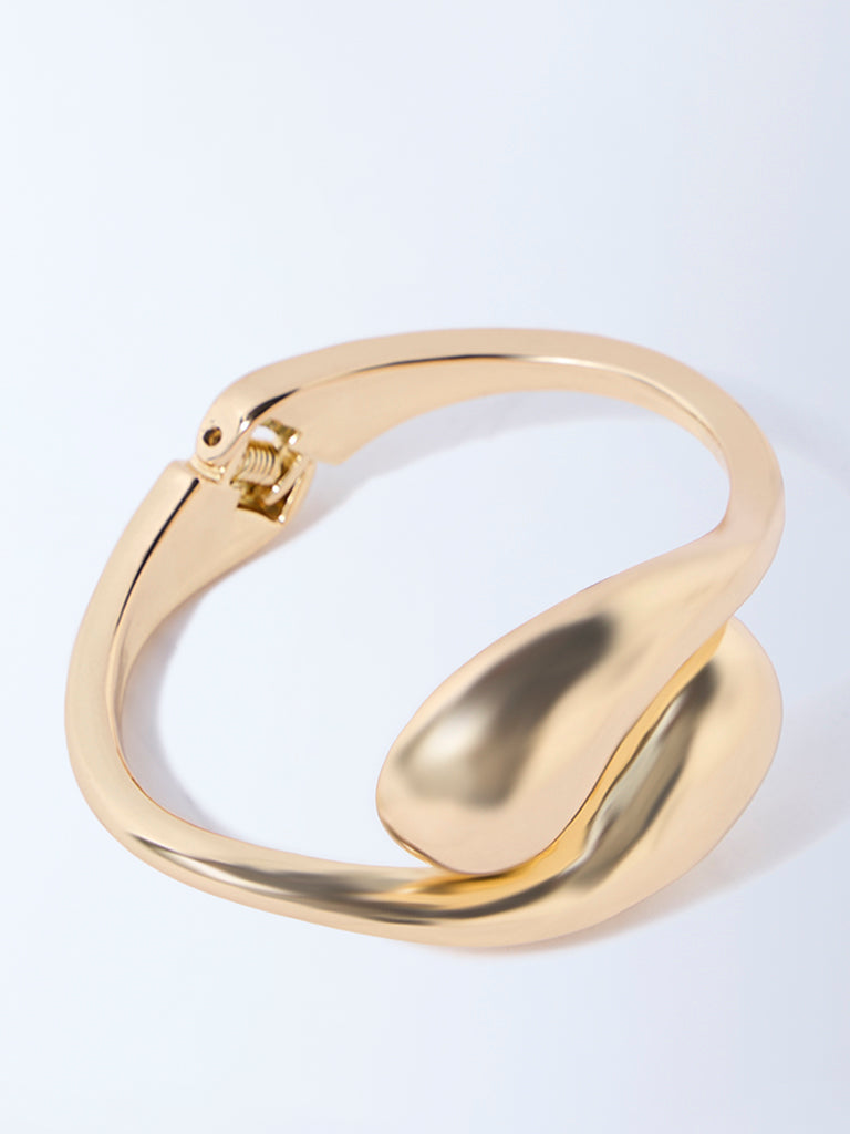 Westside Accessories Gold Puffy Statement Cuff Bracelet