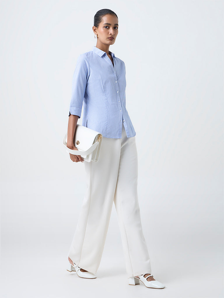 Wardrobe Blue Striped Shirt