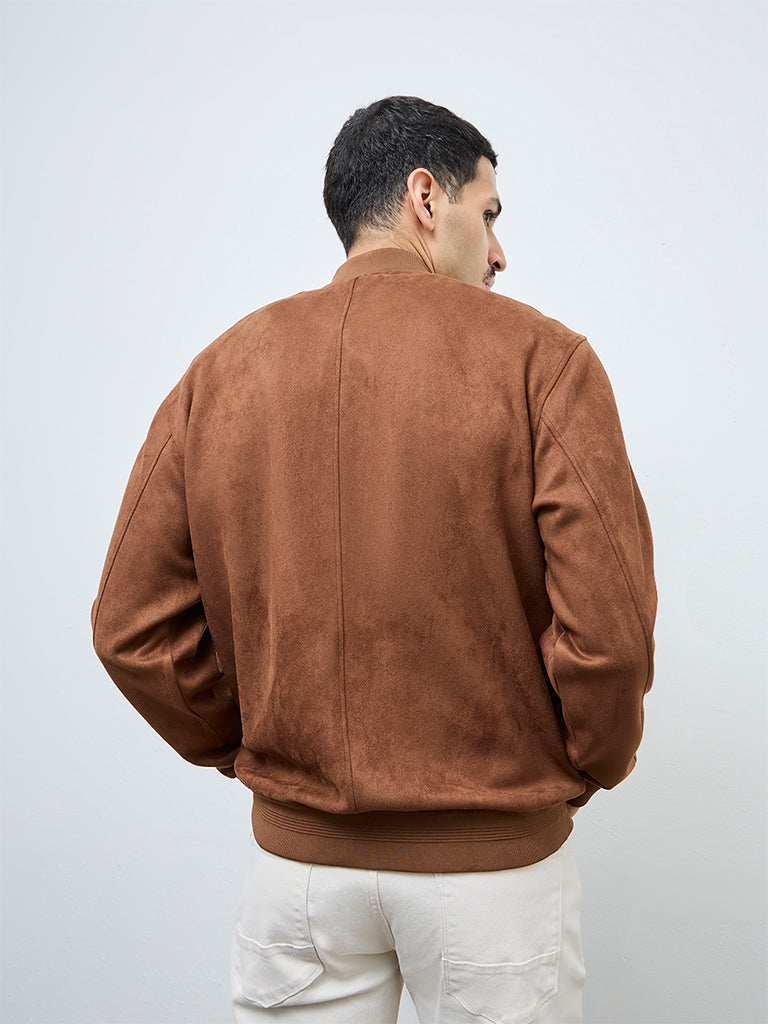 Ascot Brown Relaxed-Fit Suede Jacket