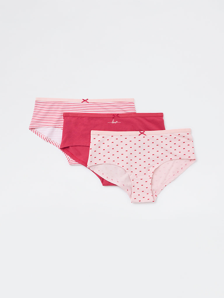 Wunderlove 3-Pack Low-Rise Cotton-Blend Briefs