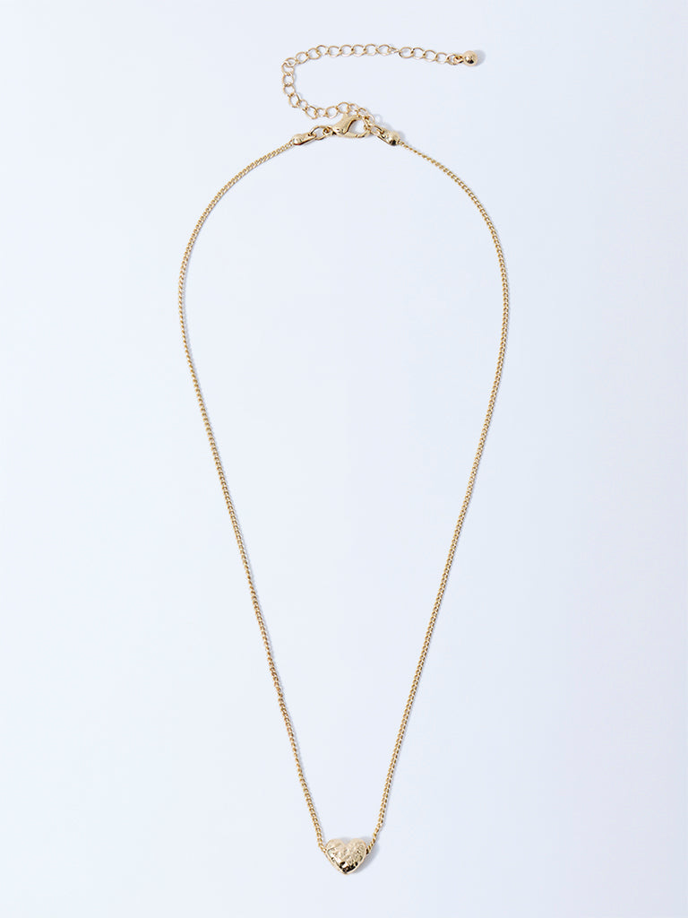 Westside Accessories Gold Heart Charm Necklace