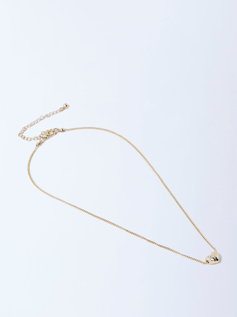 Westside Accessories Gold Heart Charm Necklace