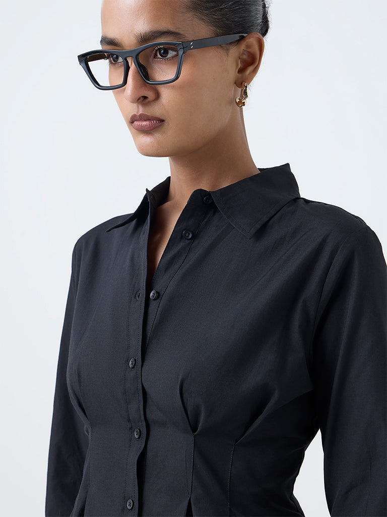 Wardrobe Black Peplum Shirt