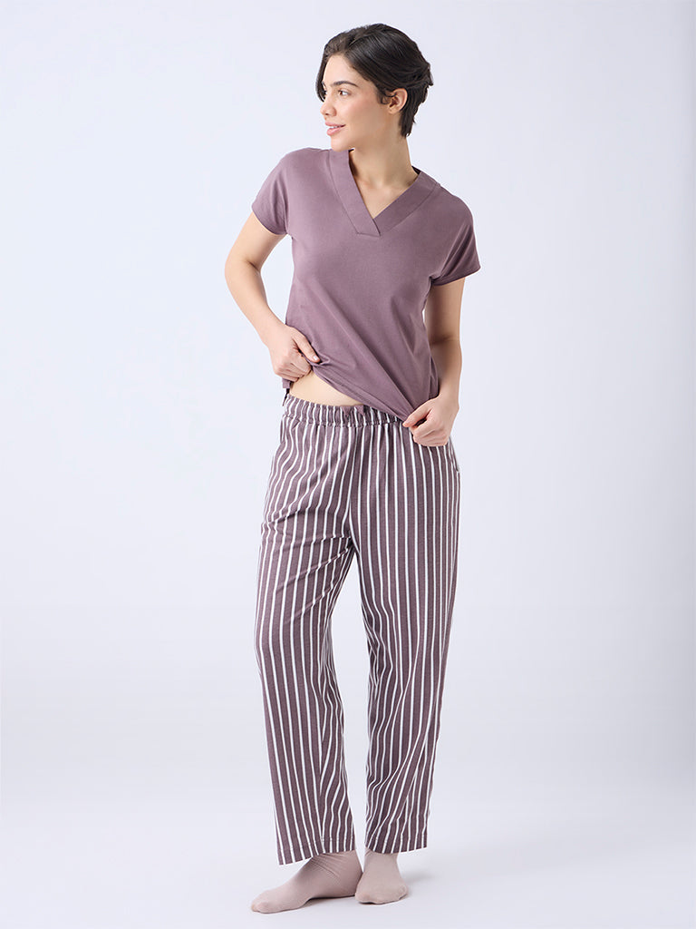 Wunderlove Brown Solid Cotton Top