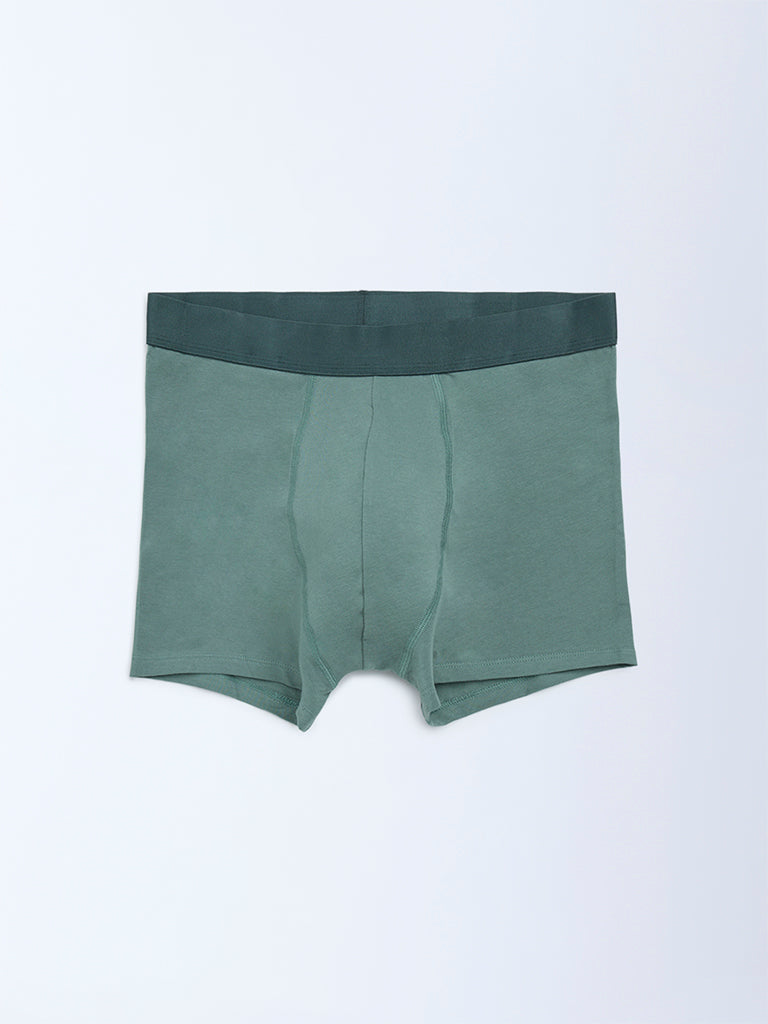 WES Lounge Multicolour Solid Cotton Trunks - Pack of 3