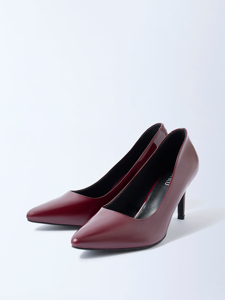 LUNA BLU Burgundy Stiletto Pump Shoes