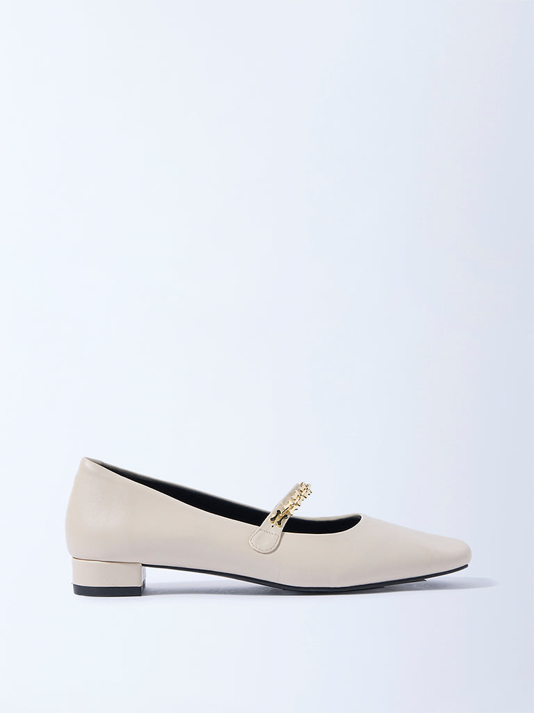 LUNA BLU Ivory Mary Jane Shoes