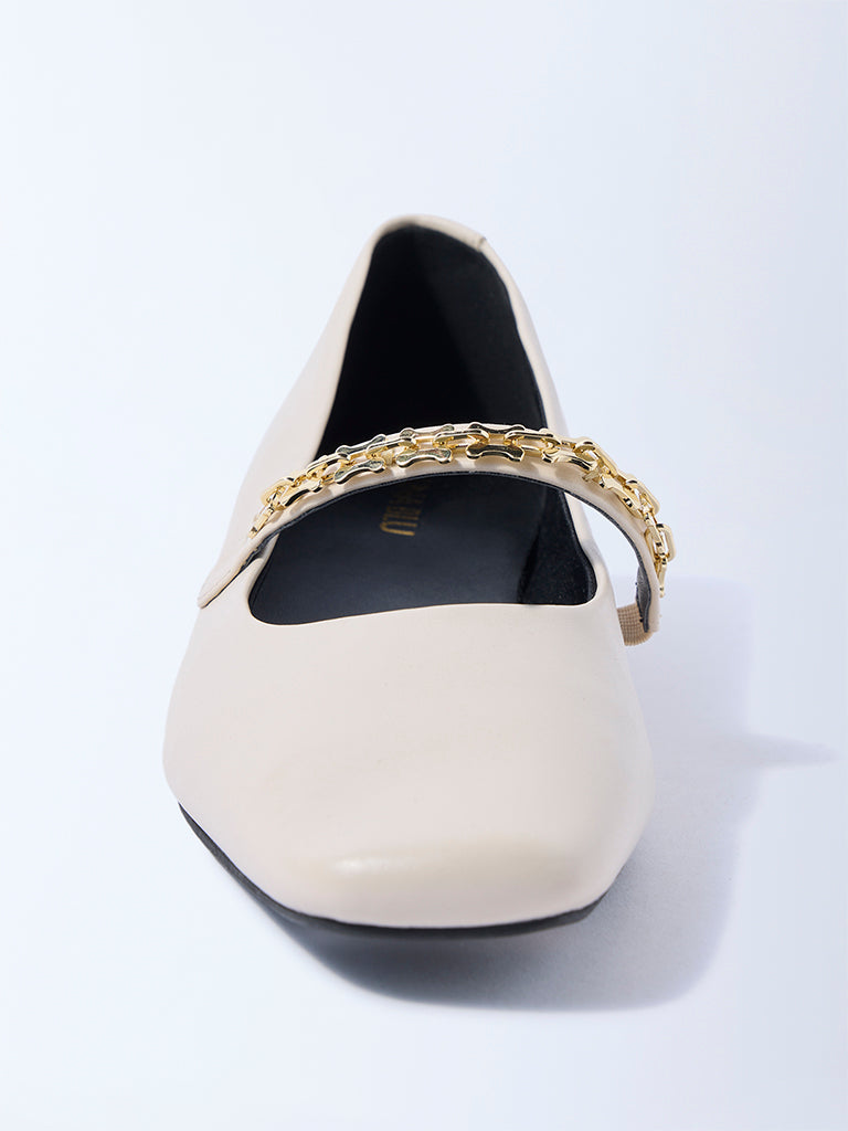 LUNA BLU Ivory Mary Jane Shoes