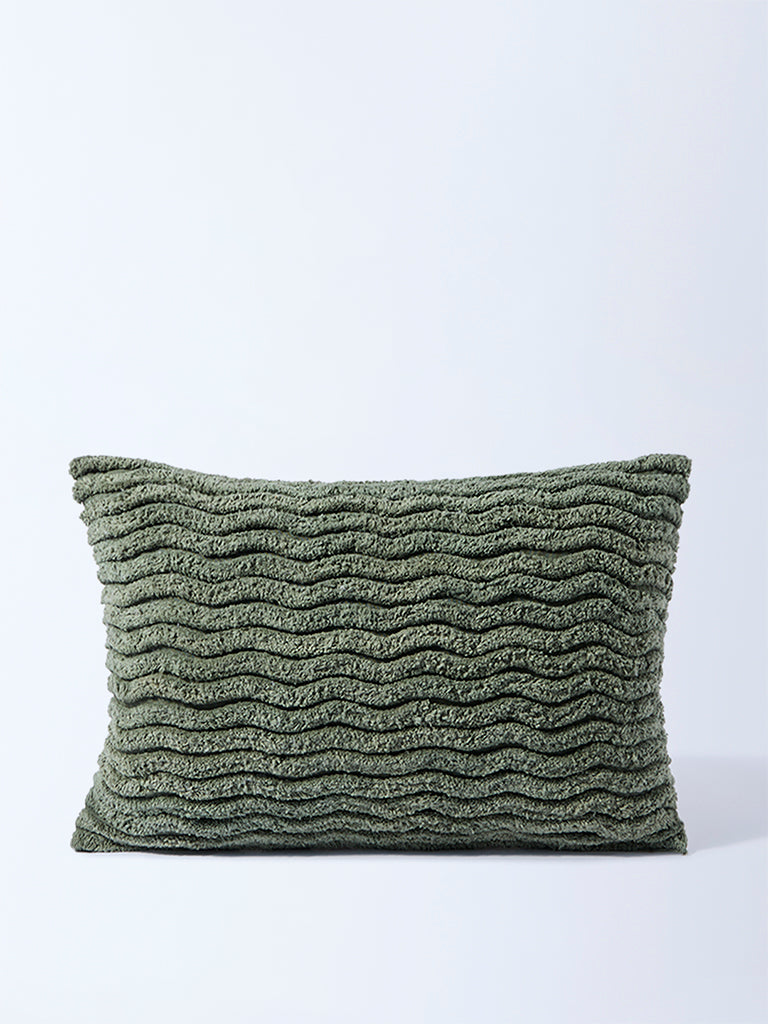 Westside Home Sage Chevron Tufted Cushion Cover