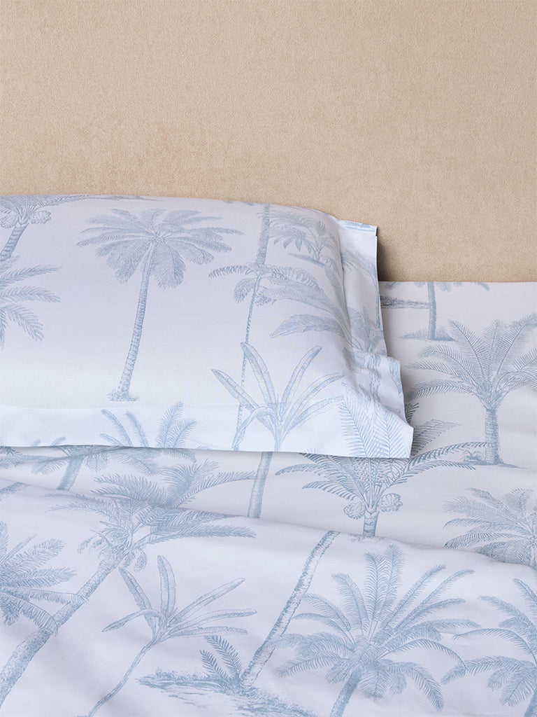 Westside Home Dusty Blue Tropical-Inspired King Bed Sheet Set