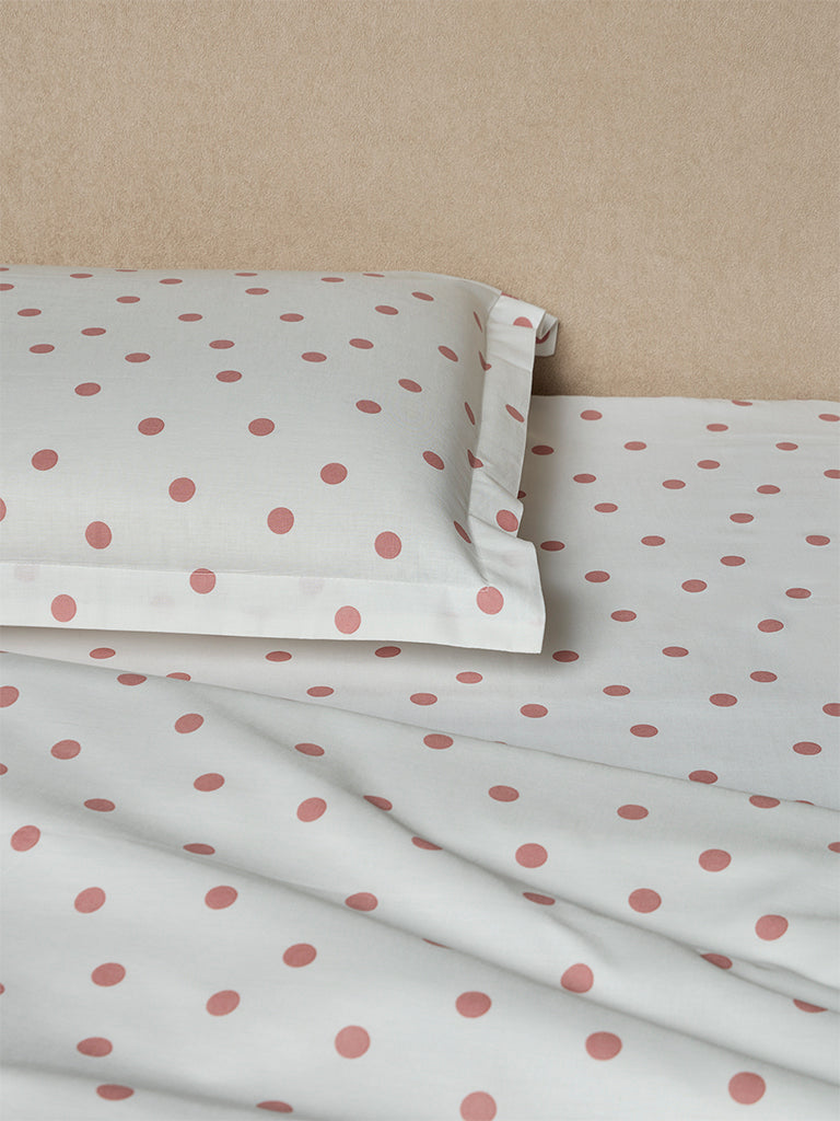 Westside Home Pink Polka Dot King Bed Sheet Set