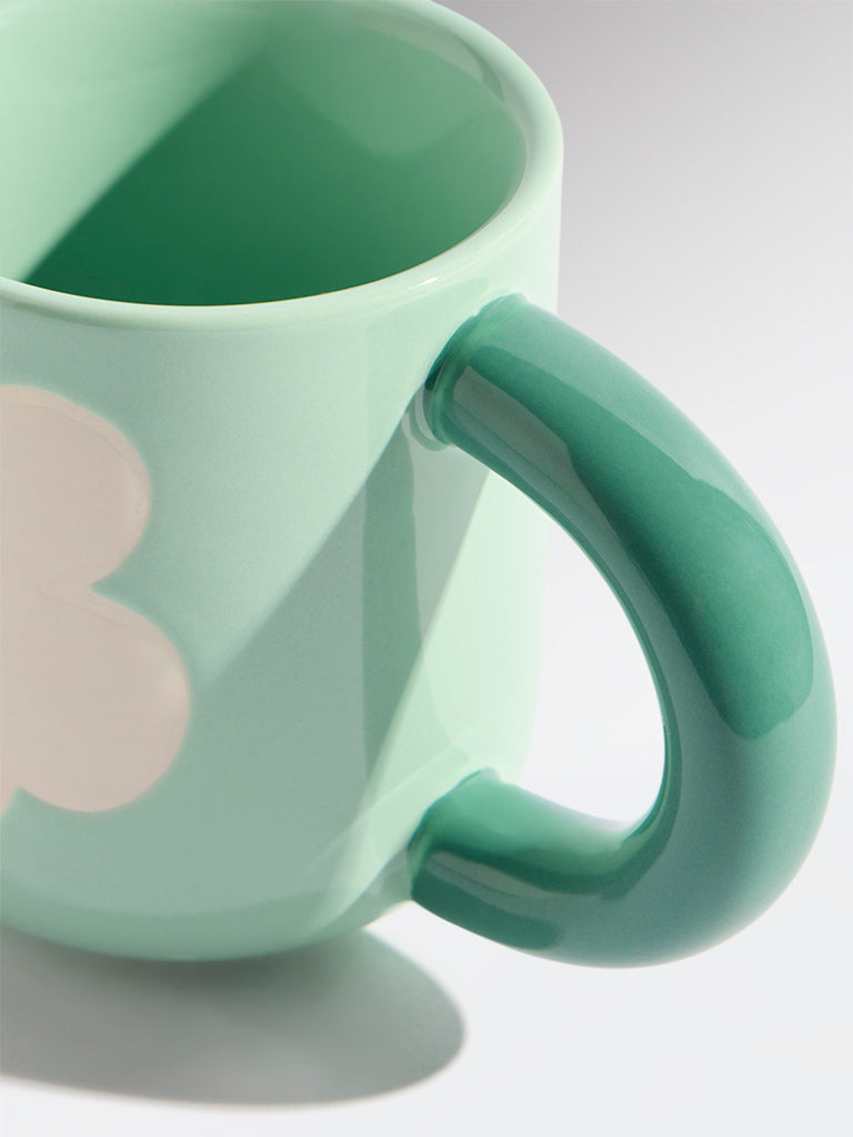 Westside Home Blue Floral Pattern Mug