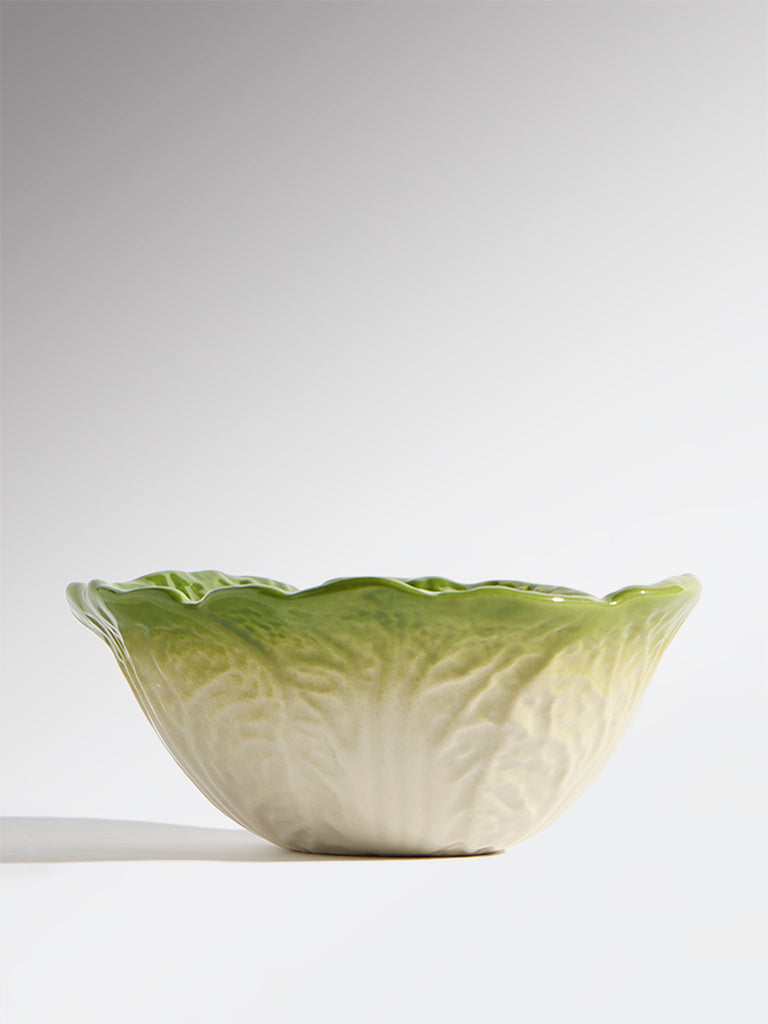 Westside Home Green Lettuce Large Bowl