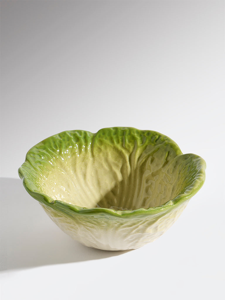 Westside Home Green Lettuce Large Bowl