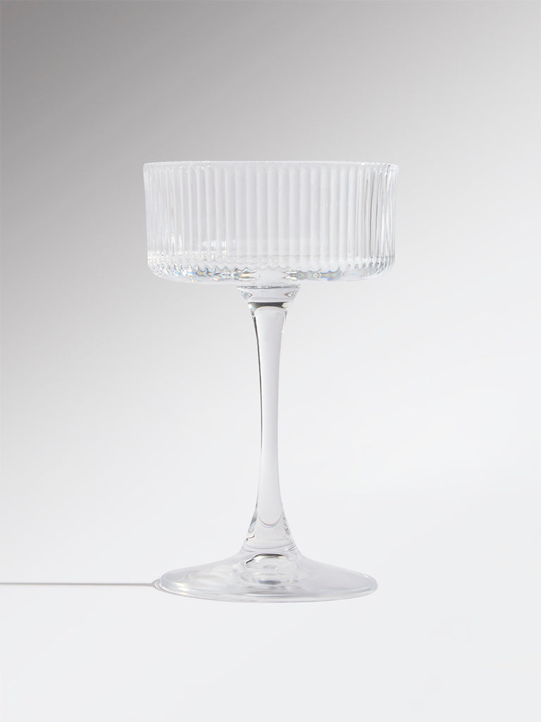 Westside Home Clear Textured Coupe Wine Glass
