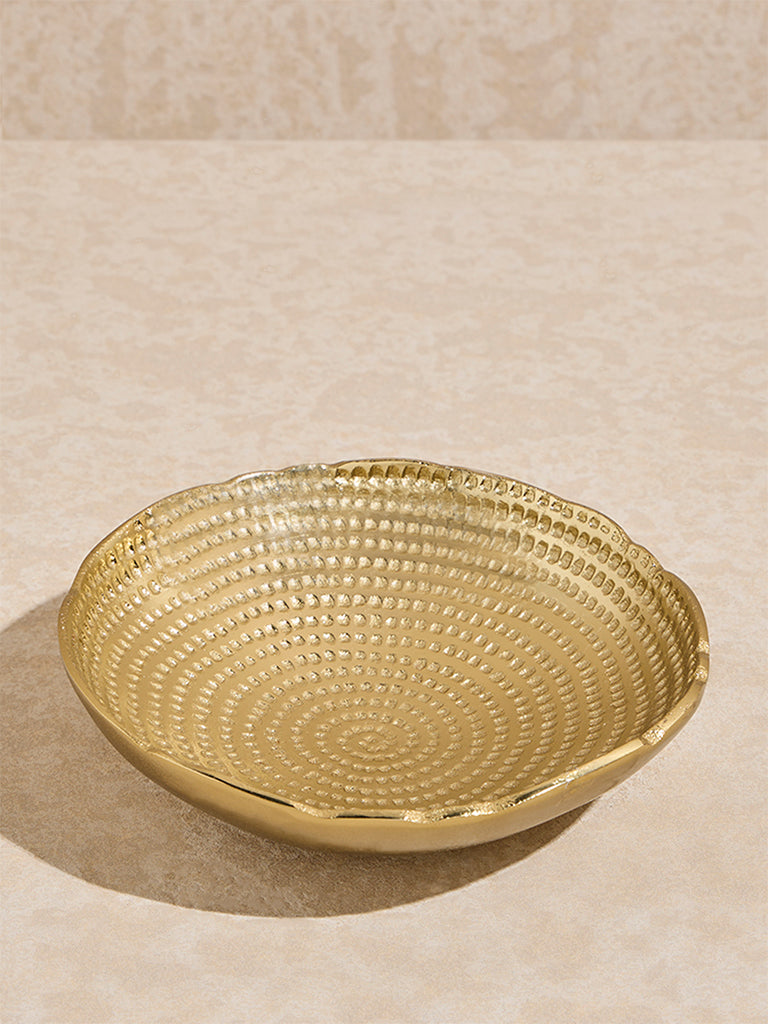Westside Home Gold Hammered Textured Decorative Platter