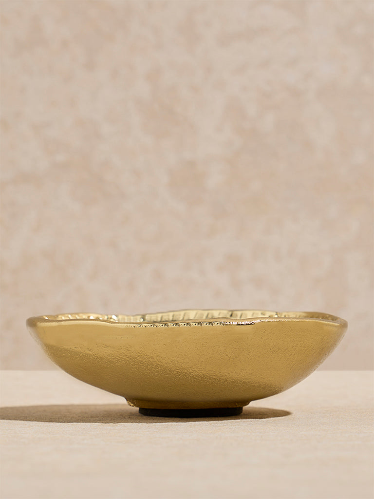 Westside Home Gold Hammered Textured Decorative Platter