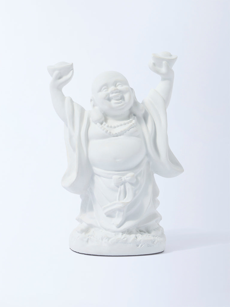 Westside Home White Laughing Buddha Decorative Object