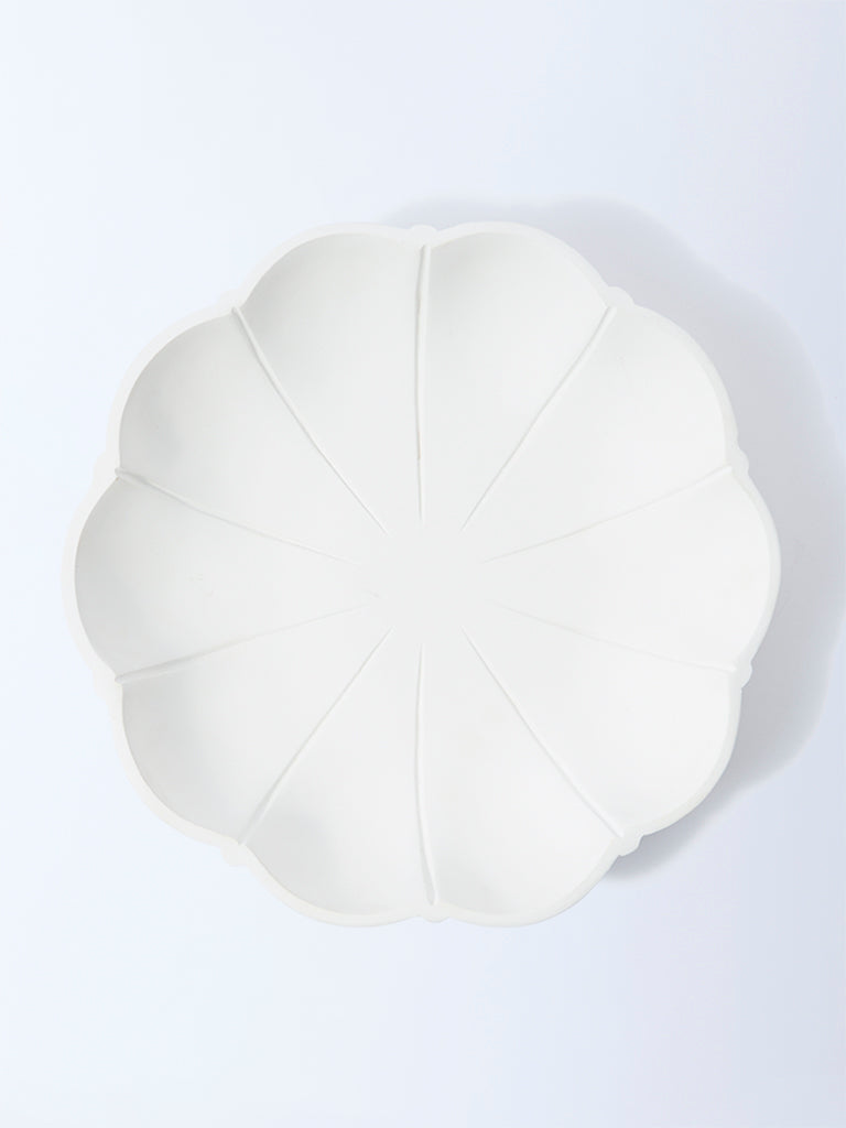 Westside Home White Petal Serving Platter