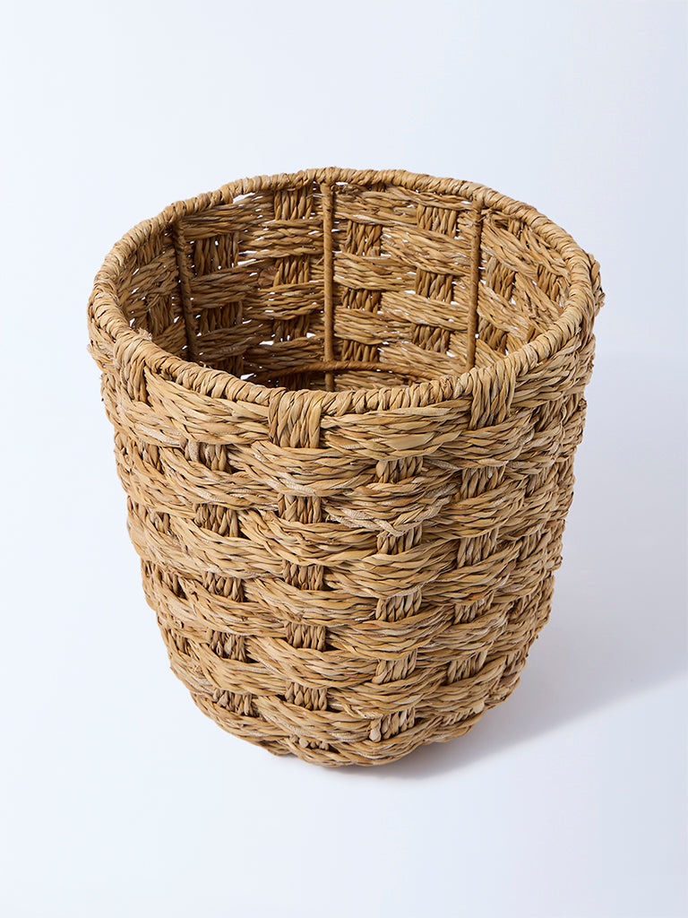 Westside Home Brown Seagrass Woven Planter - Large
