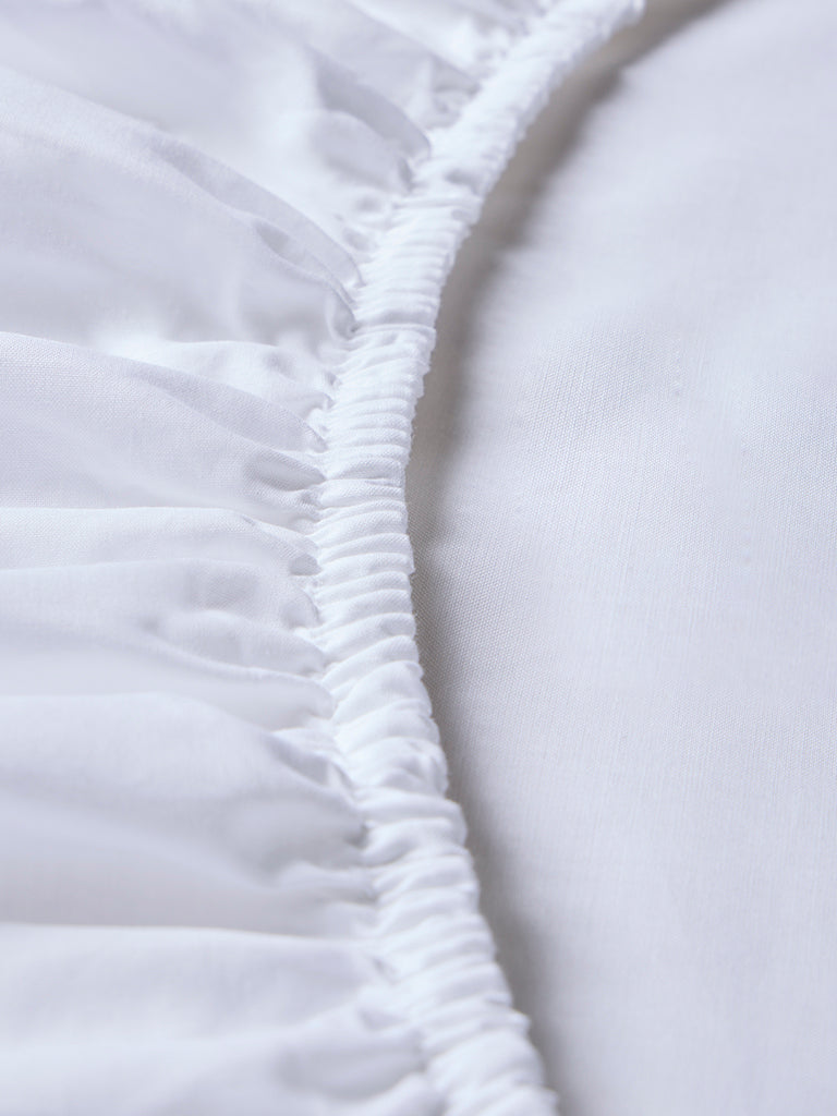 Westside Home White Solid King Bed Sheet Set