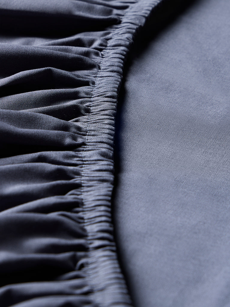 Westside Home Dusty Blue Solid King Bed Sheet Set