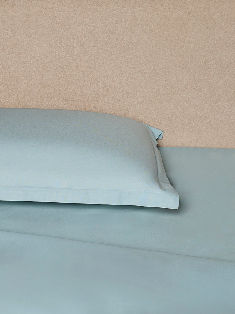 Westside Home Light Blue Solid King Bed Sheet Set