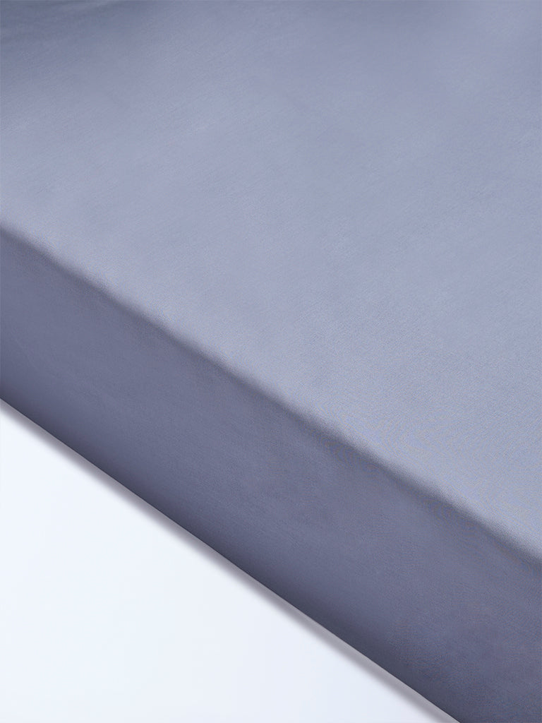 Westside Home Dusty Blue Solid King Bed Sheet Set