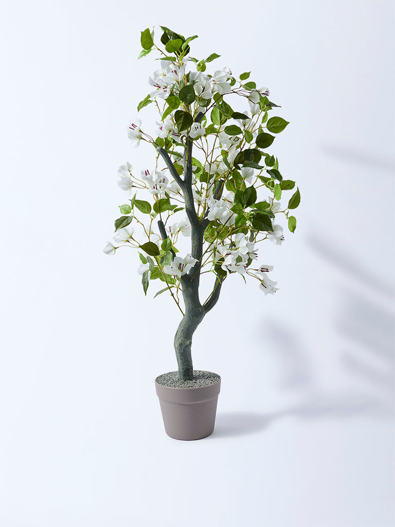 Westside Home White Artificial Bougainvillea Plant