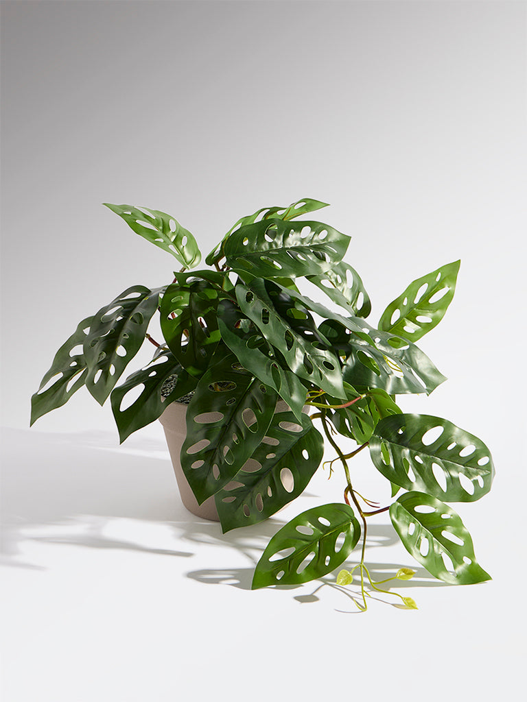 Westside Home Green Artificial Trailing Monstera Bush - Small