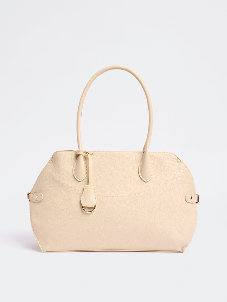 Westside Ivory Textured Mini Tote Bag