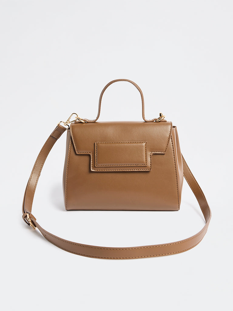 Westside Brown Satchel Bag with Sling