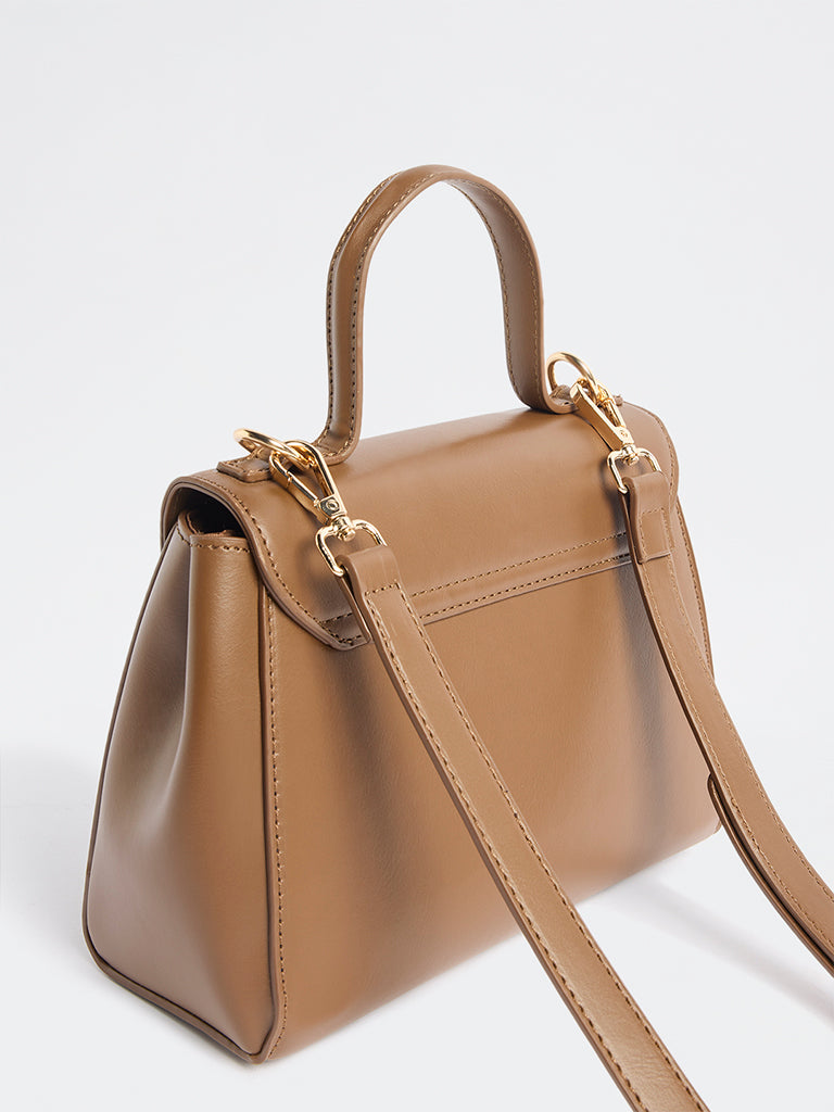 Westside Brown Satchel Bag with Sling