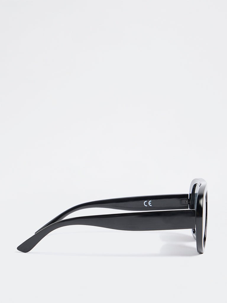 Westside Accessories Black Fancy Sunglasses - Comes with a Pouch and Cleaning Cloth