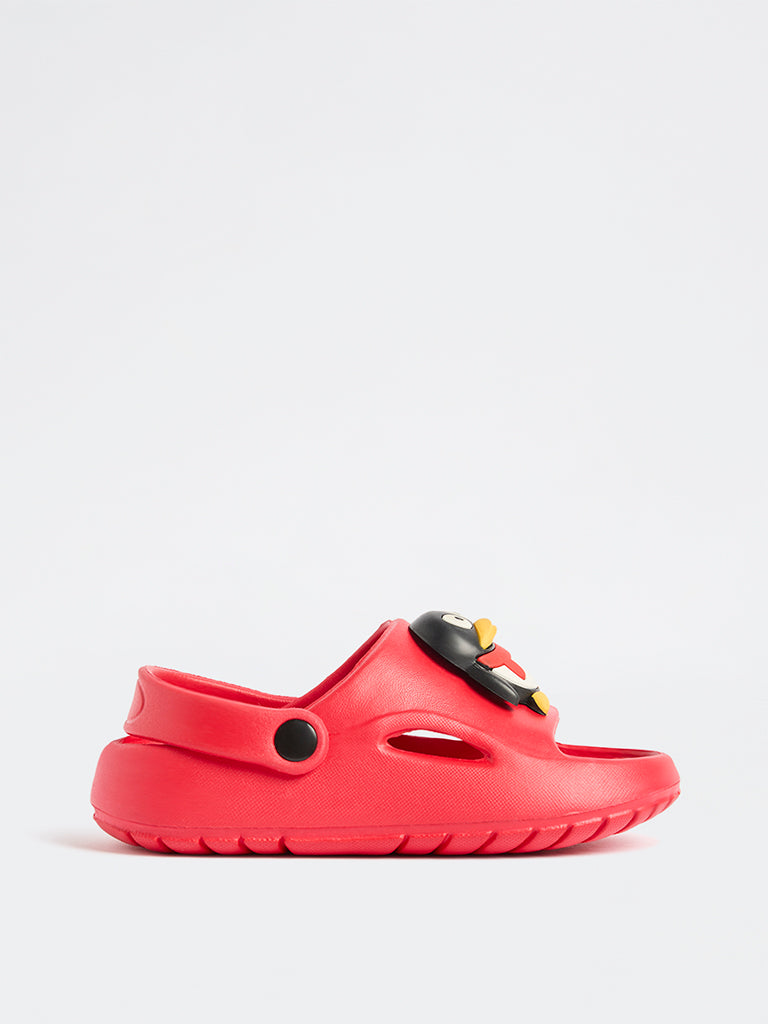 Yellow Red Applique-Detailed Clogs