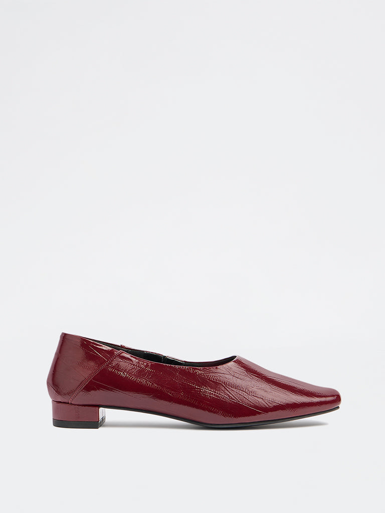 LUNA BLU Burgundy Textured Shoes