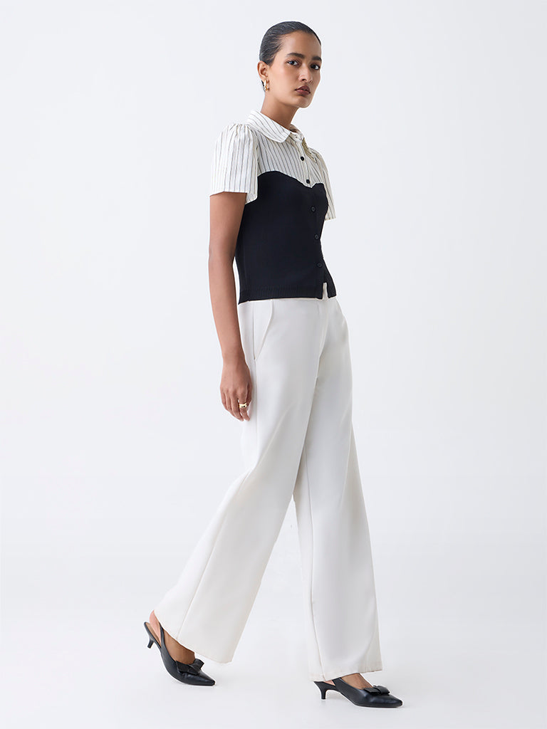 Wardrobe Black Layered-Effect Blouse
