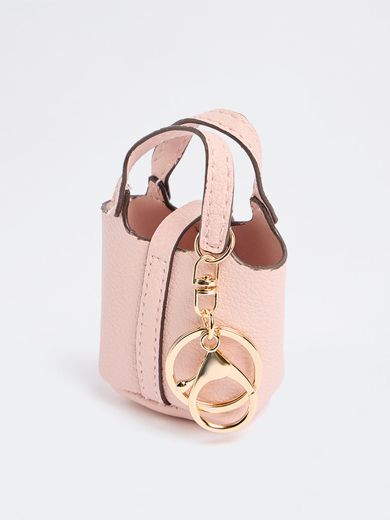 Westside Accessories Pink Textured Mini Bag Charm