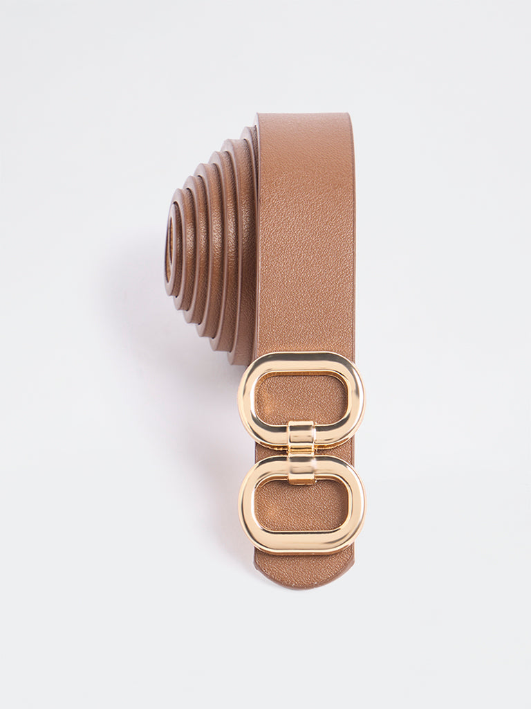 Westside Accessories Brown Dual Buckle Belt