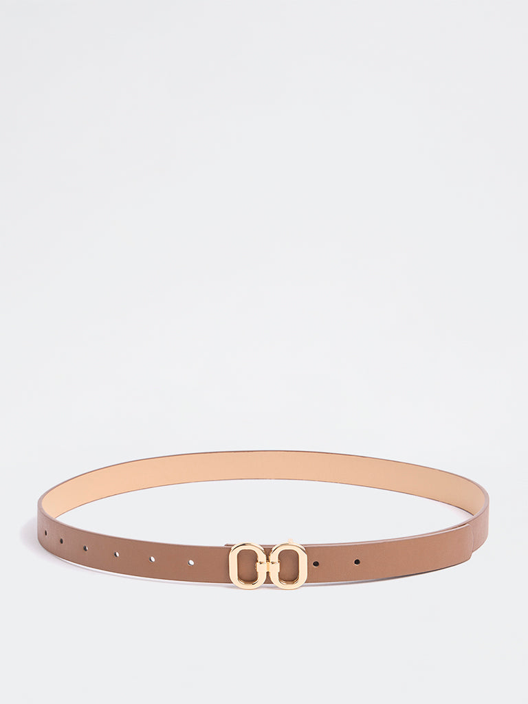 Westside Accessories Brown Dual Buckle Belt