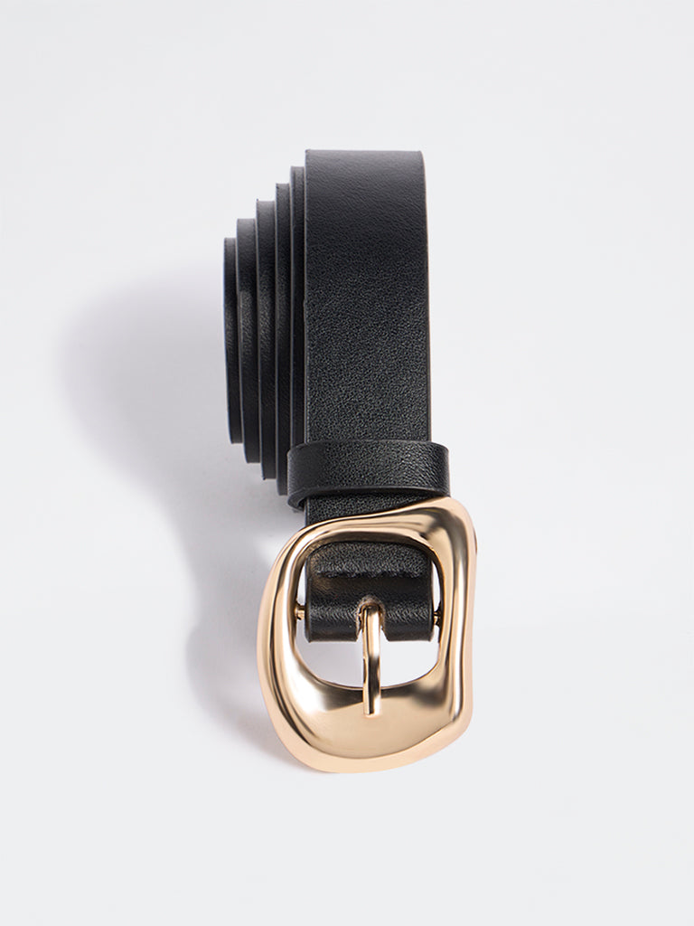 Westside Accessories Black Molten Buckle Belt