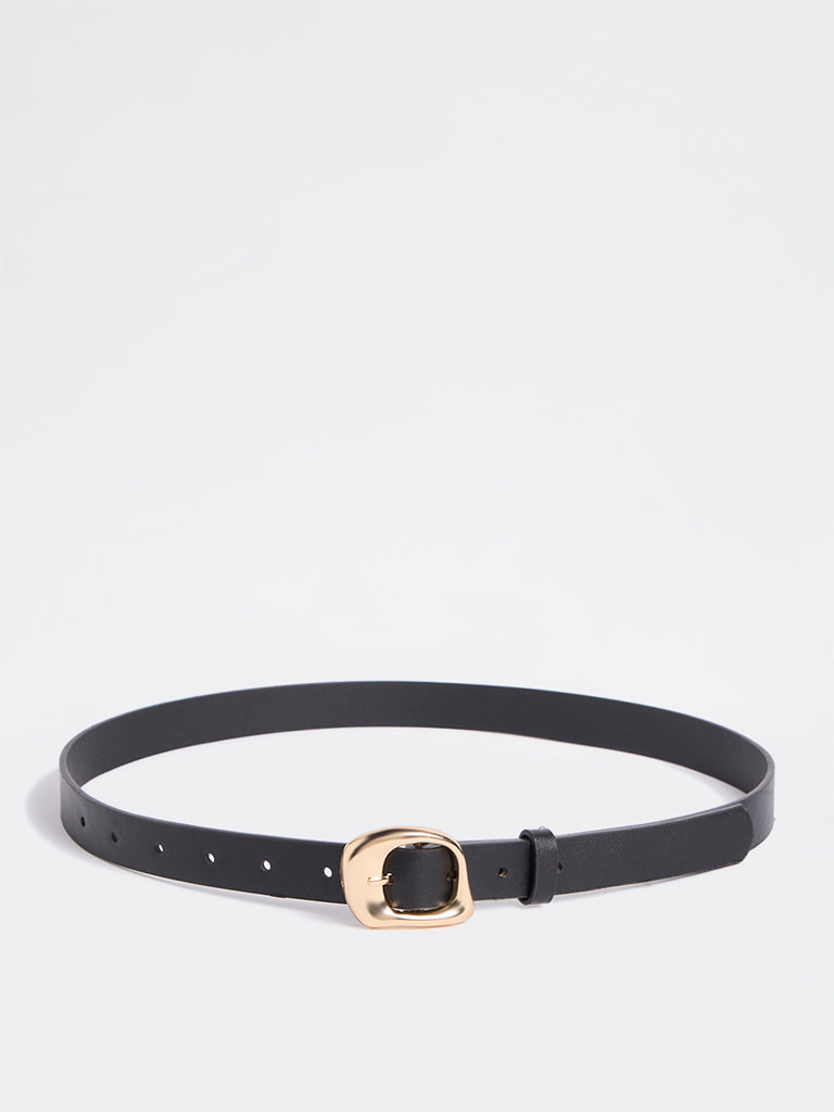 Westside Accessories Black Molten Buckle Belt