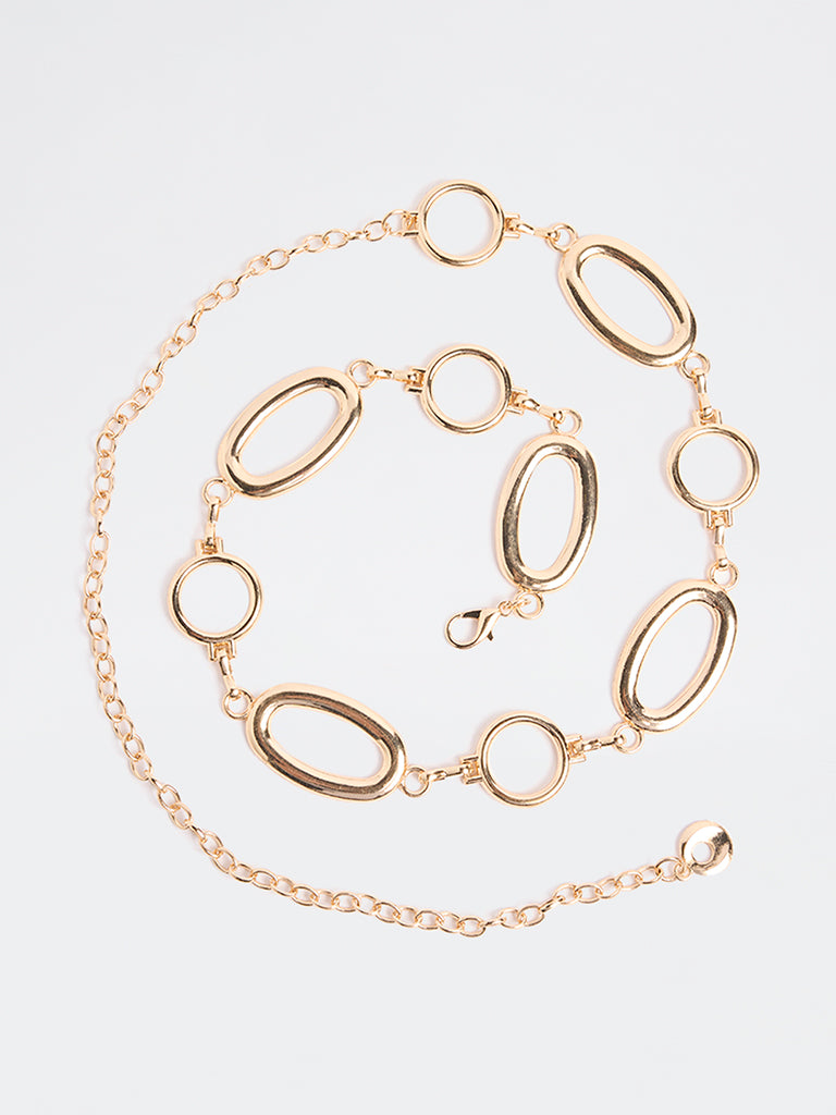 Westside Accessories Gold Molten Chain Belt