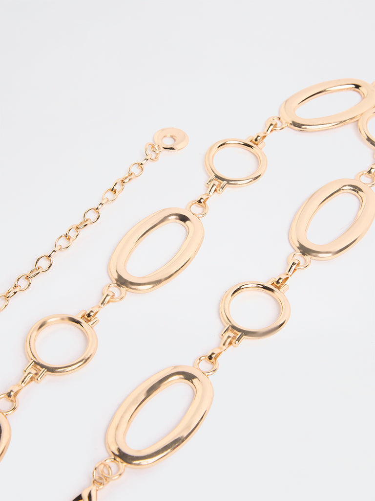 Westside Accessories Gold Molten Chain Belt