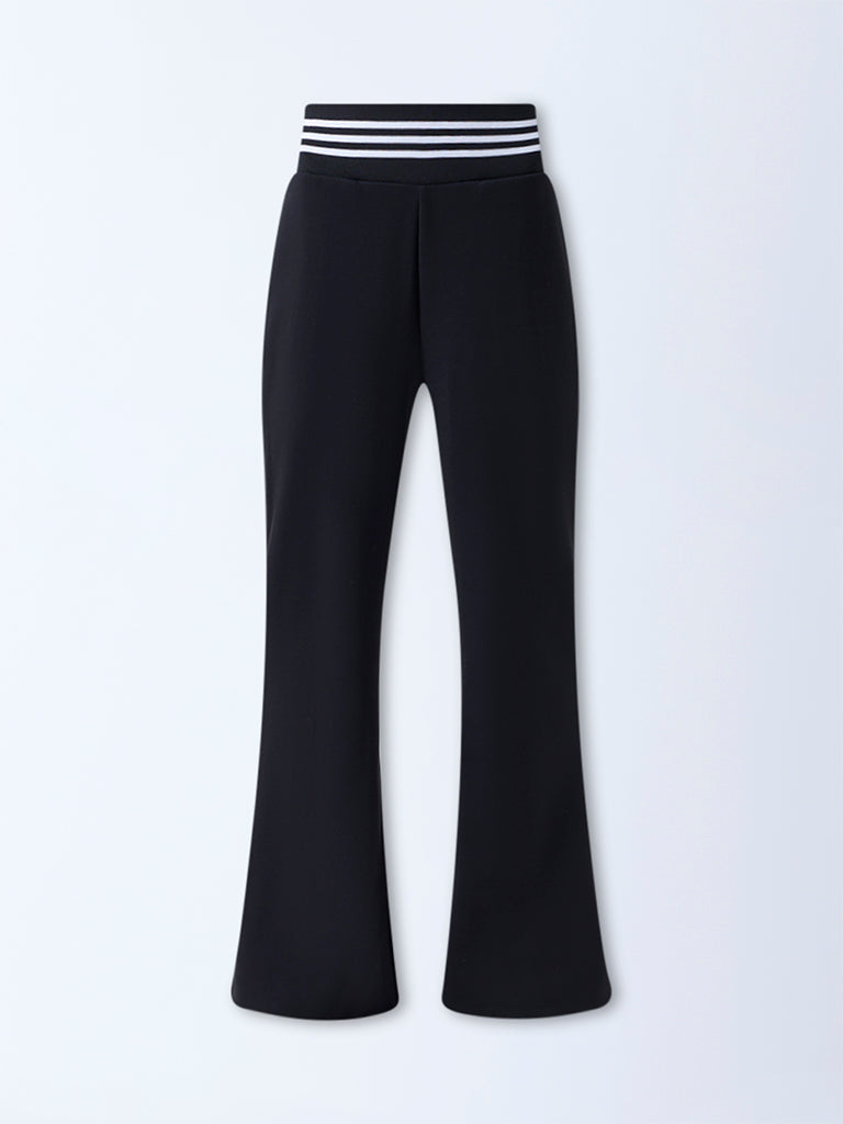Studiofit Black High-Rise Track Pants