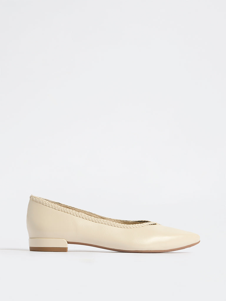 LUNA BLU Ivory Braided Shoes