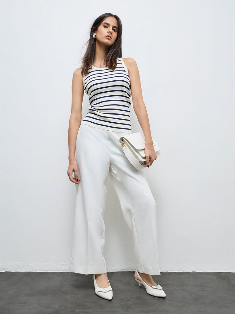 Wardrobe Navy Striped Top