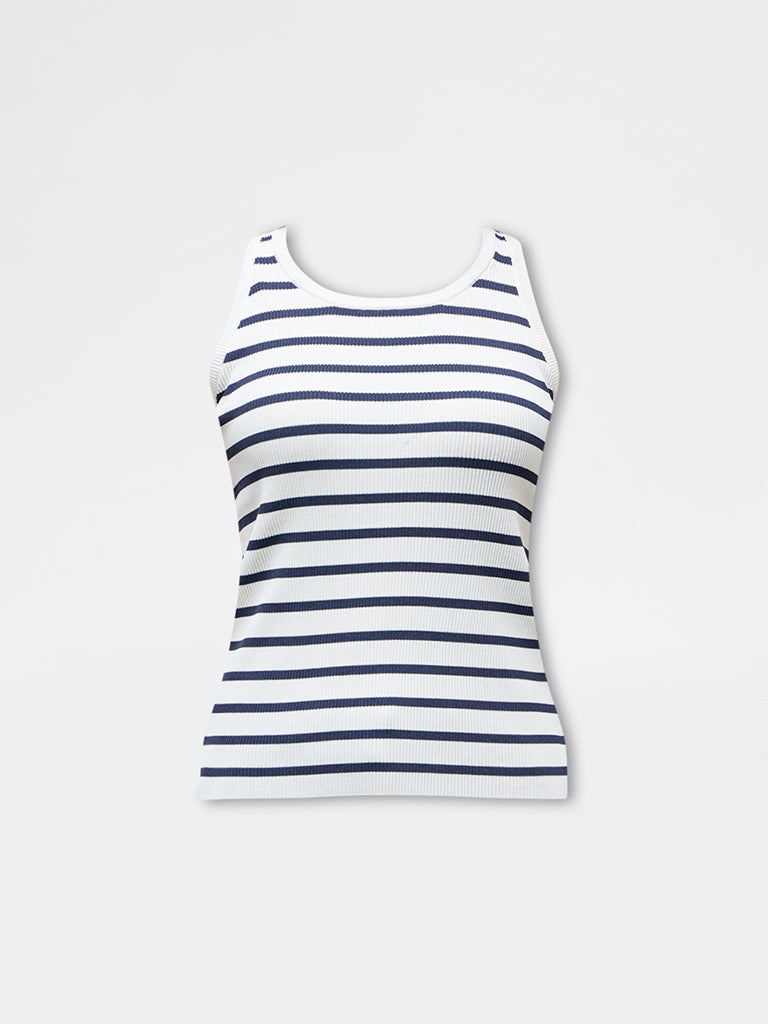 Wardrobe Navy Striped Top